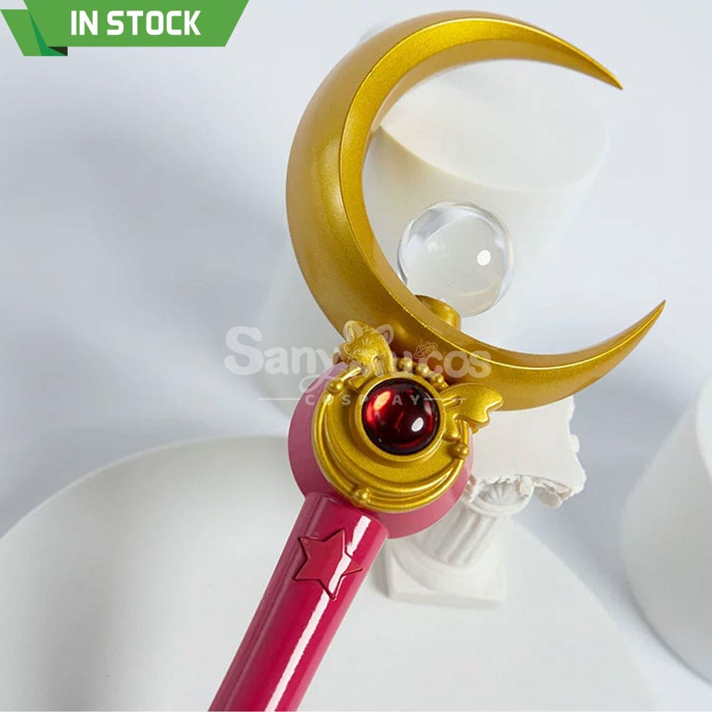 【In Stock】Anime Sailor Moon Cosplay Usagi Tsukino Transformation Rod Prop