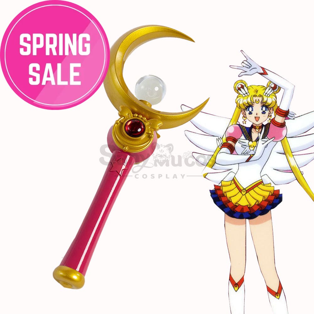 【In Stock】Anime Sailor Moon Cosplay Usagi Tsukino Transformation Rod Prop