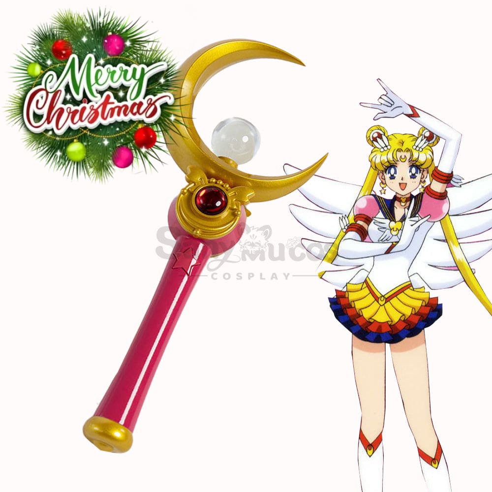 【In Stock】Anime Sailor Moon Cosplay Usagi Tsukino Transformation Rod Prop