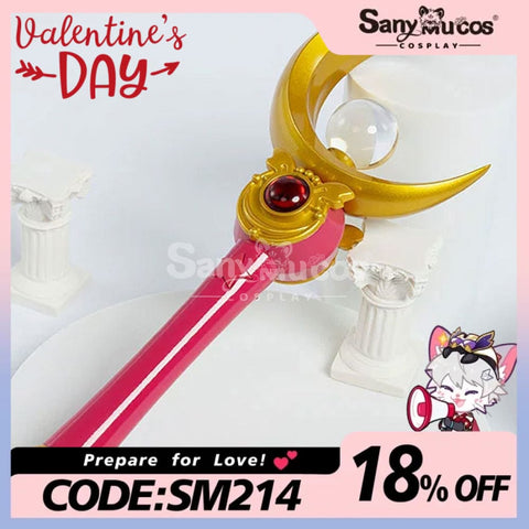 【In Stock】Anime Sailor Moon Cosplay Usagi Tsukino Transformation Rod Prop