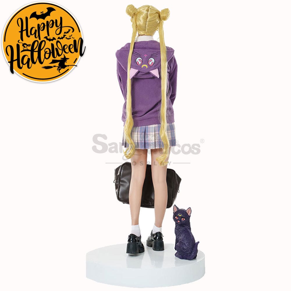 【In Stock】Anime Sailor Moon Cosplay Usagi Tsukino Zipper Hoodie Costume Costumes