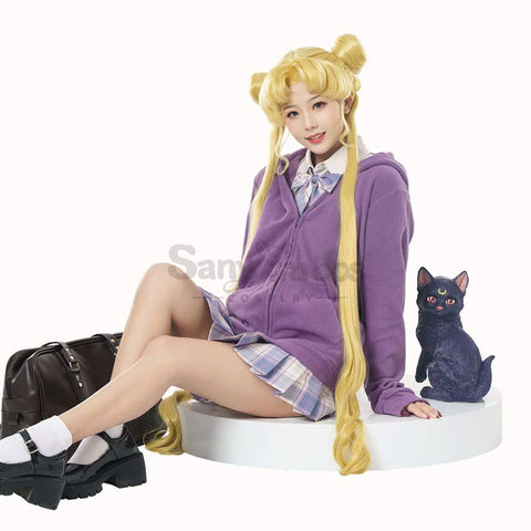 【In Stock】Anime Sailor Moon Cosplay Usagi Tsukino Zipper Hoodie Costume Costumes