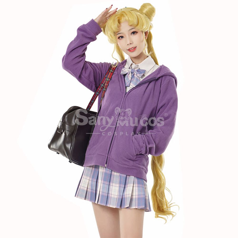 【In Stock】Anime Sailor Moon Cosplay Usagi Tsukino Zipper Hoodie Costume Costumes