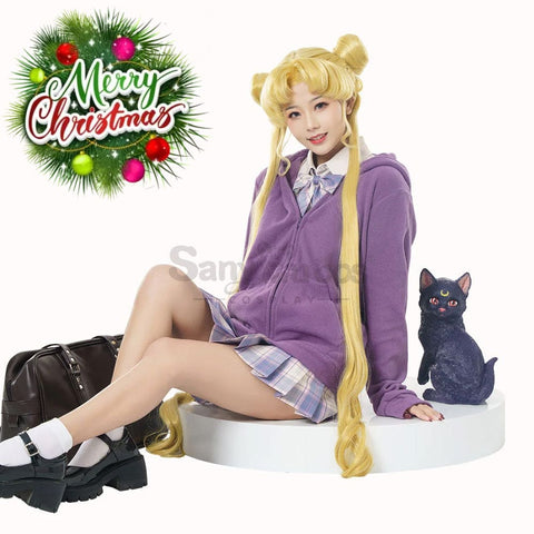 【In Stock】Anime Sailor Moon Cosplay Usagi Tsukino Zipper Hoodie Costume Costumes