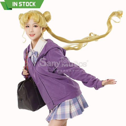 【In Stock】Anime Sailor Moon Cosplay Usagi Tsukino Zipper Hoodie Costume Costumes