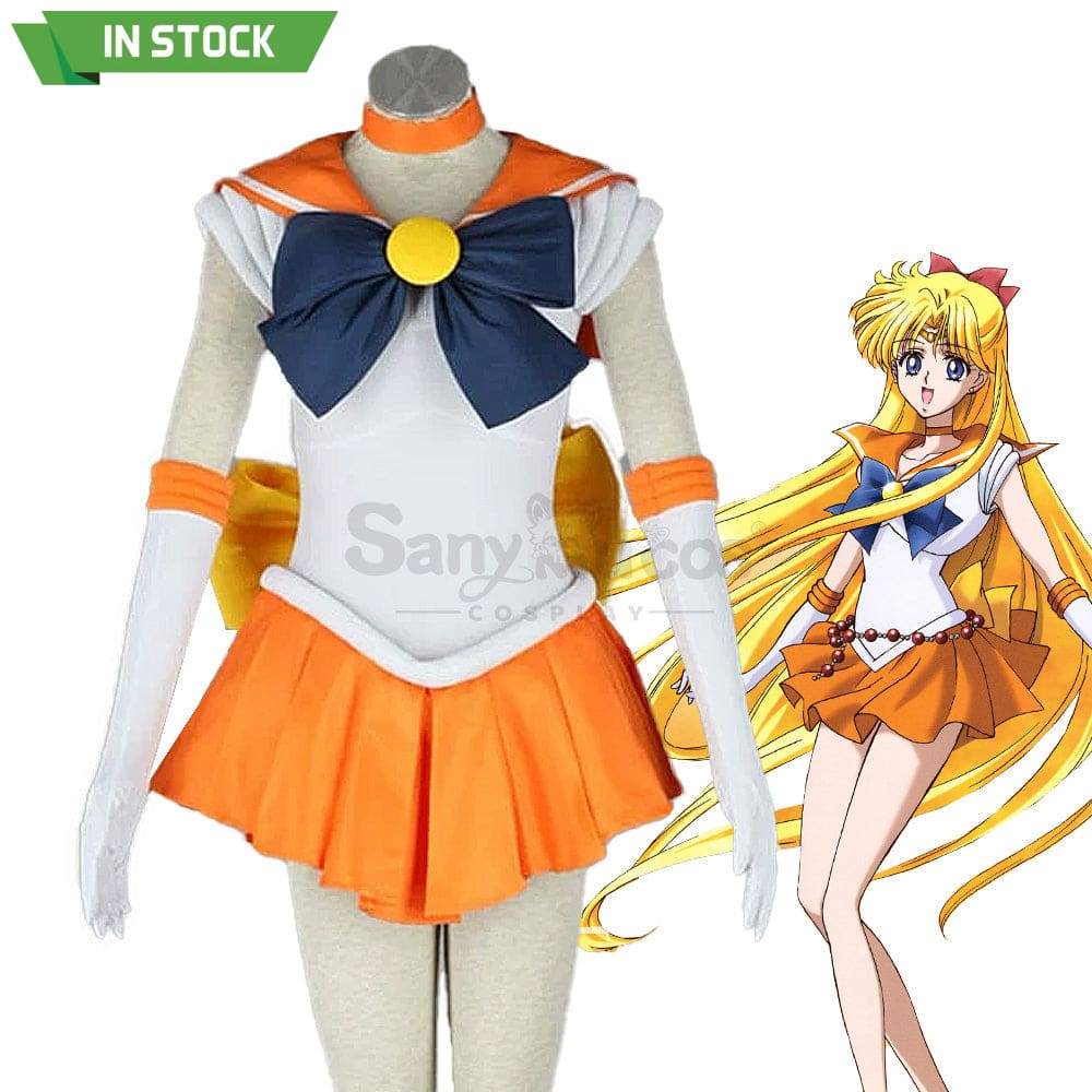 【In Stock】Anime Sailor Moon Cosplay Venus Minako Aino Battle Suit Costume Costumes