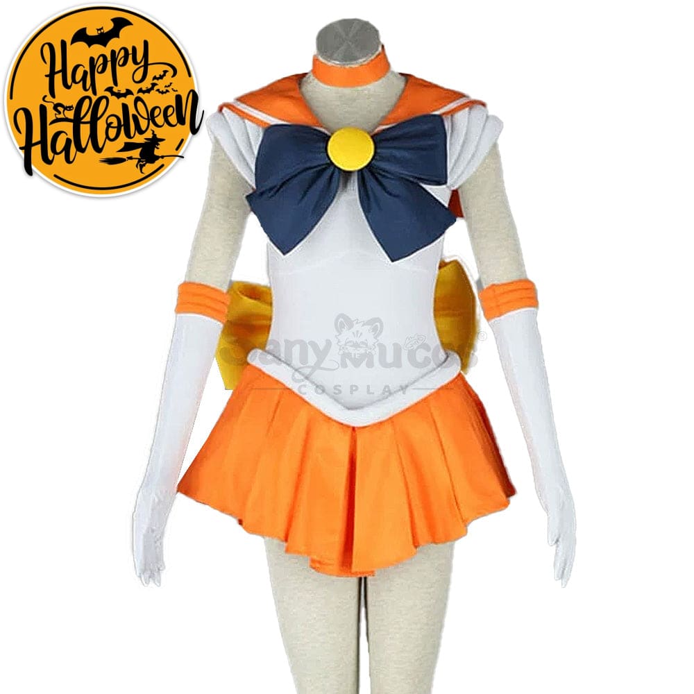 【In Stock】Anime Sailor Moon Cosplay Venus Minako Aino Battle Suit Costume Costumes