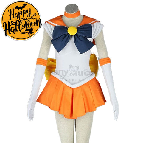 【In Stock】Anime Sailor Moon Cosplay Venus Minako Aino Battle Suit Costume Costumes