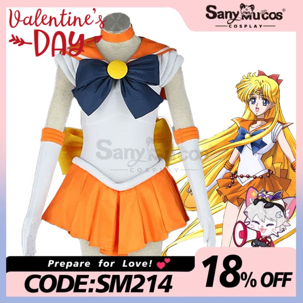 【In Stock】Anime Sailor Moon Cosplay Venus Minako Aino Battle Suit Costume Costumes