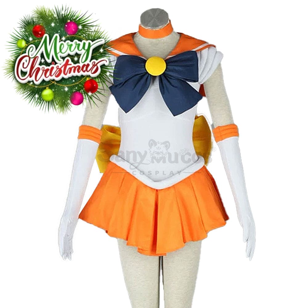 【In Stock】Anime Sailor Moon Cosplay Venus Minako Aino Battle Suit Costume Costumes