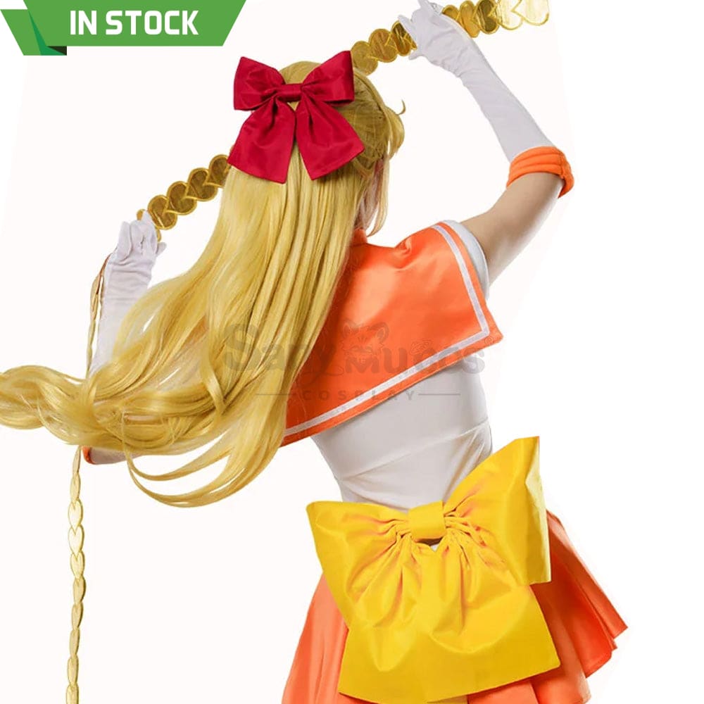 【In Stock】Anime Sailor Moon Cosplay Venus Minako Aino Battle Suit Costume Premium Edition Costumes