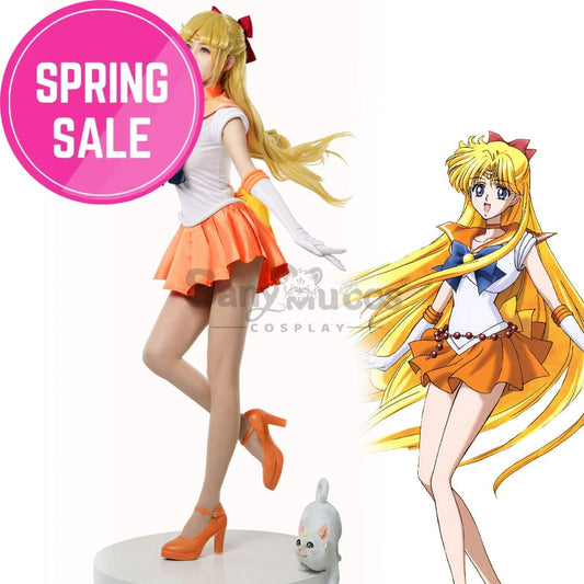 【In Stock】Anime Sailor Moon Cosplay Venus Minako Aino Battle Suit Costume Premium Edition Costumes 1000