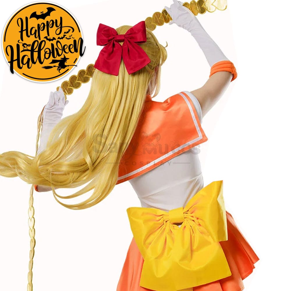 【In Stock】Anime Sailor Moon Cosplay Venus Minako Aino Battle Suit Costume Premium Edition Costumes