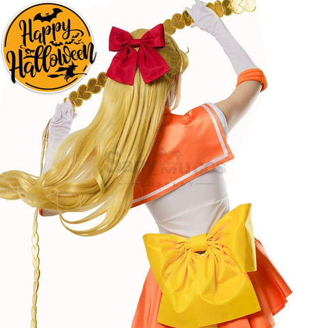 【In Stock】Anime Sailor Moon Cosplay Venus Minako Aino Battle Suit Costume Premium Edition Costumes