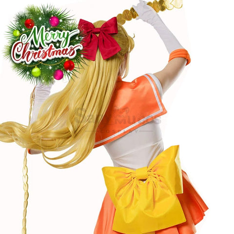 【In Stock】Anime Sailor Moon Cosplay Venus Minako Aino Battle Suit Costume Premium Edition Costumes