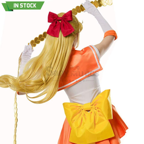 【In Stock】Anime Sailor Moon Cosplay Venus Minako Aino Battle Suit Costume Premium Edition Costumes