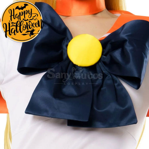 【In Stock】Anime Sailor Moon Cosplay Venus Minako Aino Battle Suit Costume Premium Edition Costumes