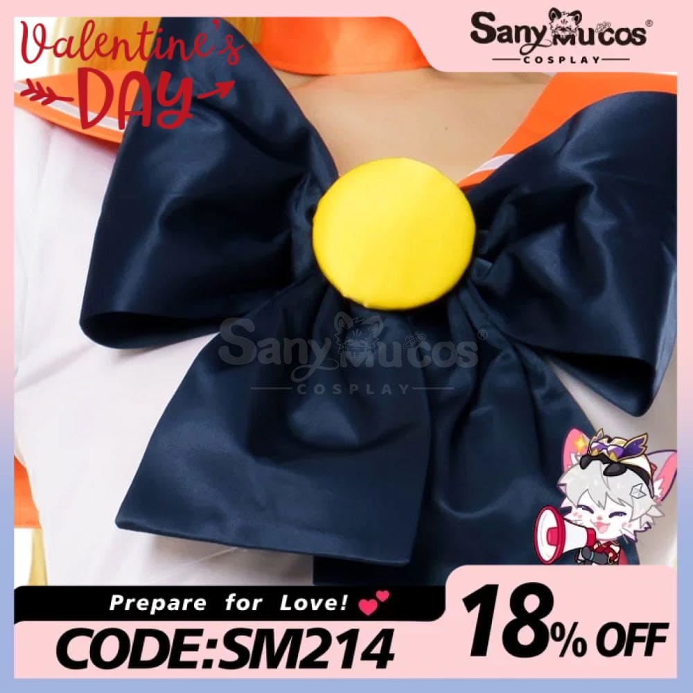 【In Stock】Anime Sailor Moon Cosplay Venus Minako Aino Battle Suit Costume Premium Edition Costumes