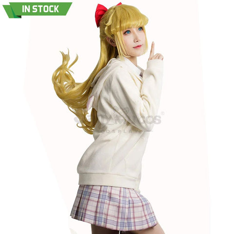 【In Stock】Anime Sailor Moon Cosplay Venus Minako Aino Zipper Hoodie Costume Costumes