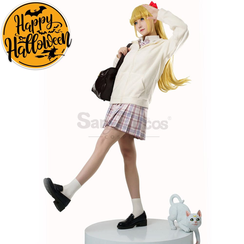 【In Stock】Anime Sailor Moon Cosplay Venus Minako Aino Zipper Hoodie Costume Costumes