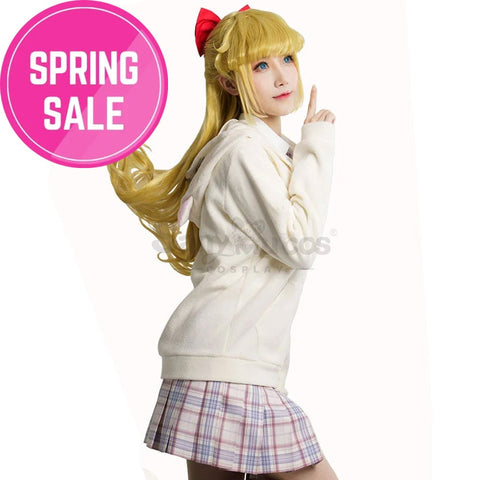 【In Stock】Anime Sailor Moon Cosplay Venus Minako Aino Zipper Hoodie Costume Costumes