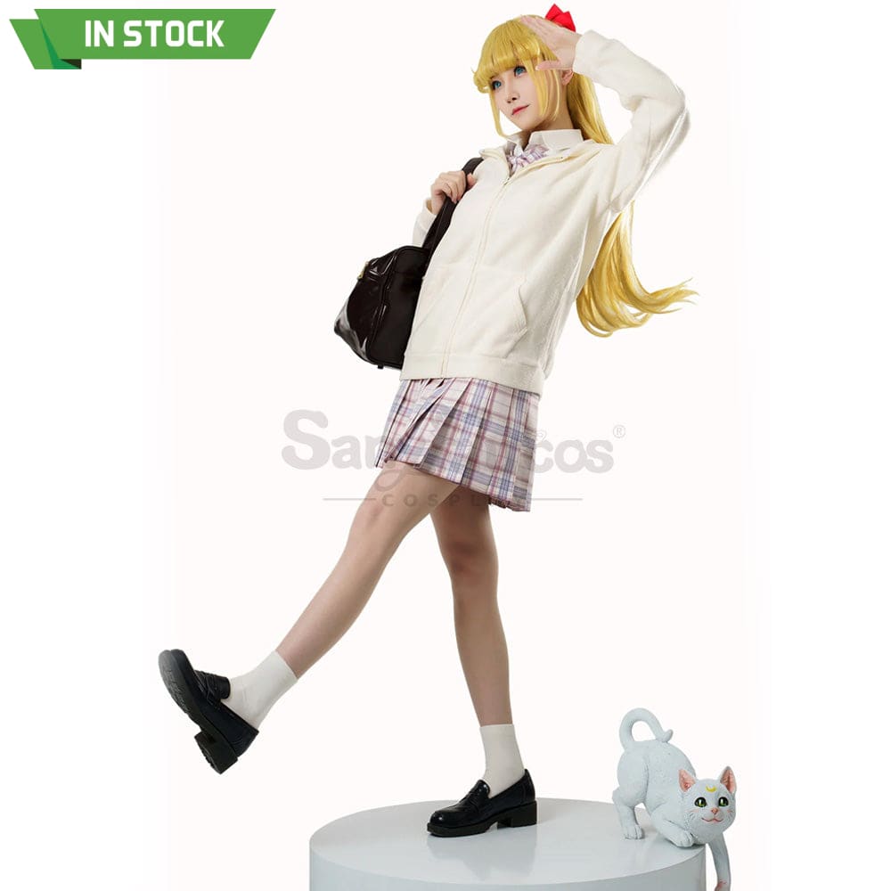 【In Stock】Anime Sailor Moon Cosplay Venus Minako Aino Zipper Hoodie Costume Costumes