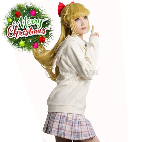 【In Stock】Anime Sailor Moon Cosplay Venus Minako Aino Zipper Hoodie Costume Costumes