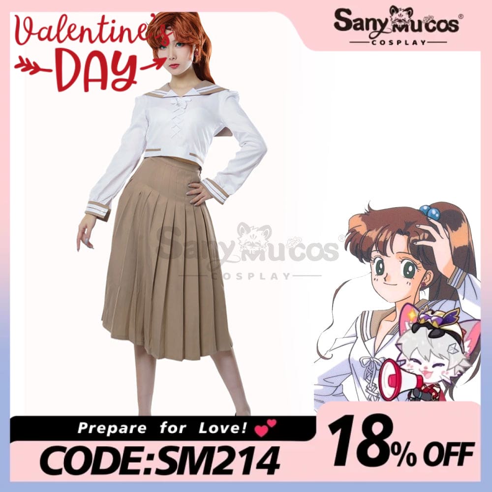 【In Stock】Anime Sailor Moon Crystal Cosplay Jupiter Makoto Kino Uniform Costume Costumes