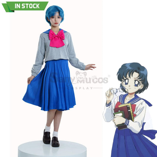 【In Stock】Anime Sailor Moon Crystal Cosplay Mercury Ami Mizuno Uniform Costume Costumes 1000