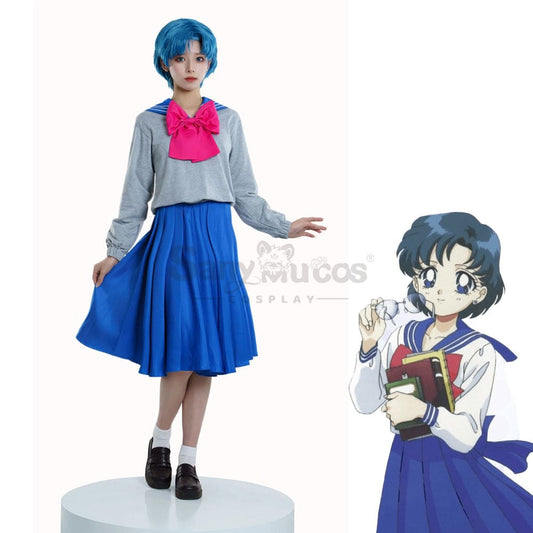 【In Stock】Anime Sailor Moon Crystal Cosplay Mercury Ami Mizuno Uniform Costume Costumes 1000