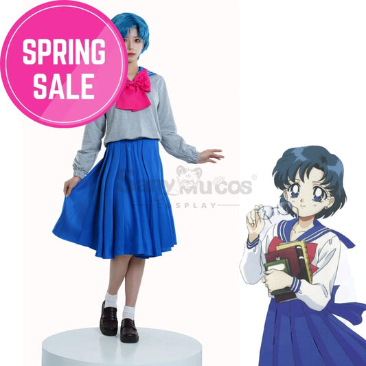 【In Stock】Anime Sailor Moon Crystal Cosplay Mercury Ami Mizuno Uniform Costume Costumes 1000