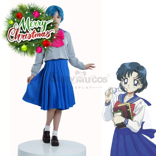 【In Stock】Anime Sailor Moon Crystal Cosplay Mercury Ami Mizuno Uniform Costume Costumes 1000