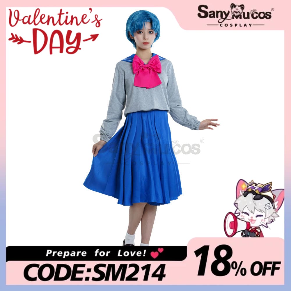 【In Stock】Anime Sailor Moon Crystal Cosplay Mercury Ami Mizuno Uniform Costume Costumes