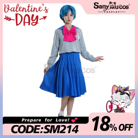 【In Stock】Anime Sailor Moon Crystal Cosplay Mercury Ami Mizuno Uniform Costume Costumes