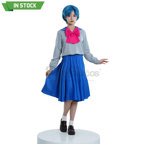 【In Stock】Anime Sailor Moon Crystal Cosplay Mercury Ami Mizuno Uniform Costume Costumes