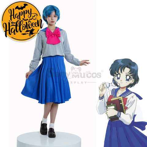 【In Stock】Anime Sailor Moon Crystal Cosplay Mercury Ami Mizuno Uniform Costume Costumes