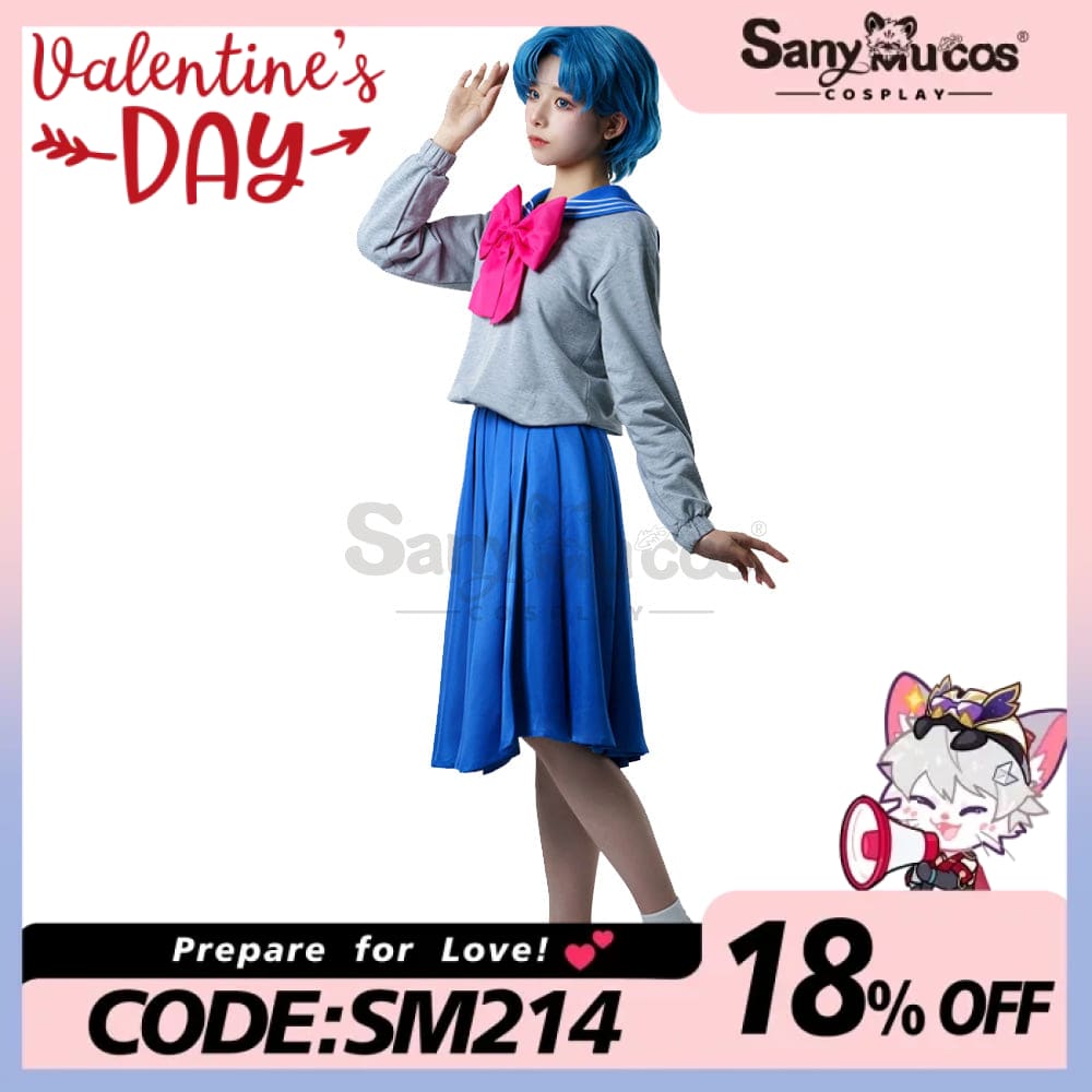 【In Stock】Anime Sailor Moon Crystal Cosplay Mercury Ami Mizuno Uniform Costume Costumes