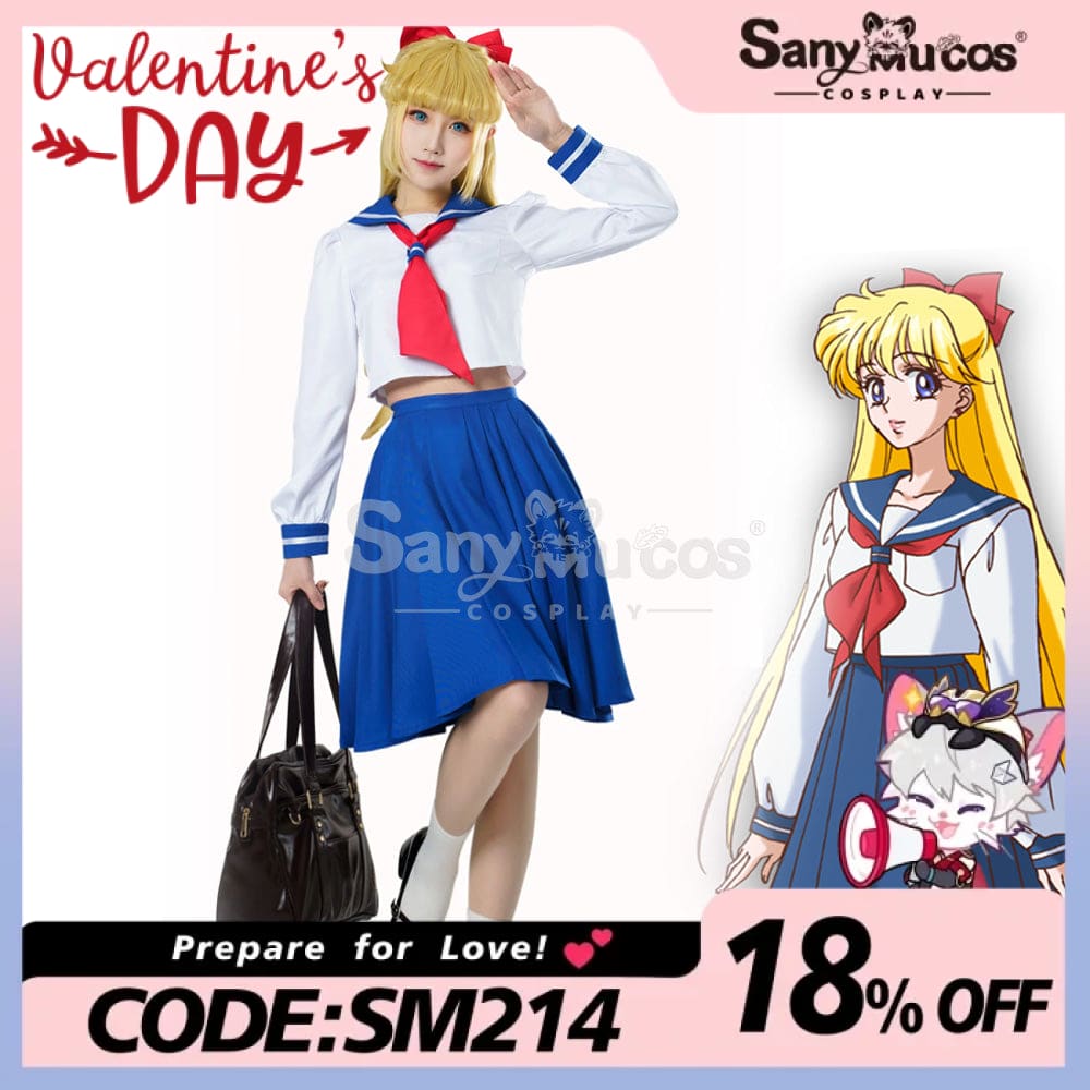 【In Stock】Anime Sailor Moon Crystal Cosplay Venus Minako Aino Uniform Costume Costumes