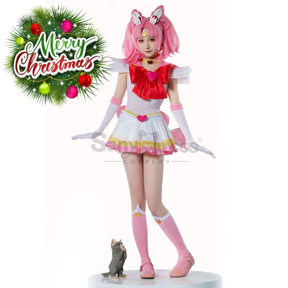 【In Stock】Anime Sailor Moon Supers Cosplay Chibi Chibiusa Tsukino Battle Suit Costume Premium