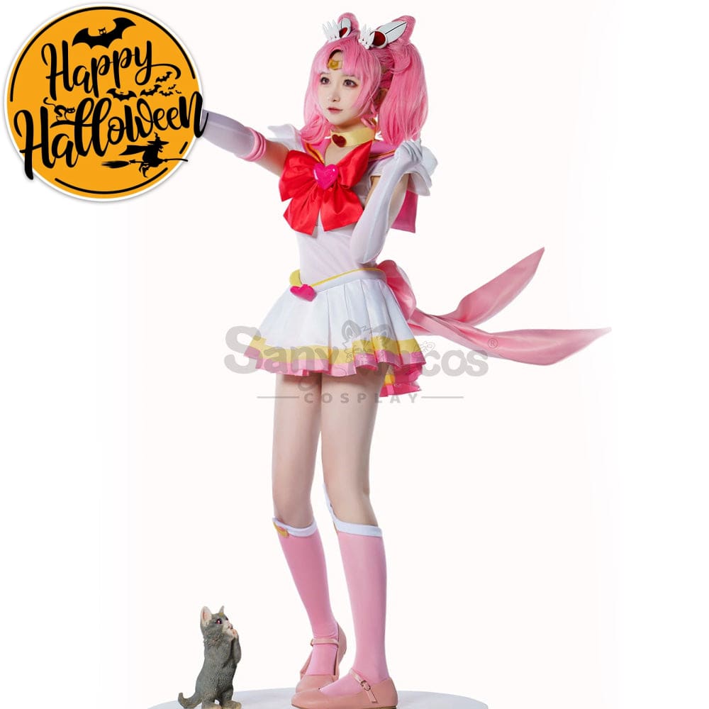 【In Stock】Anime Sailor Moon Supers Cosplay Chibi Chibiusa Tsukino Battle Suit Costume Premium