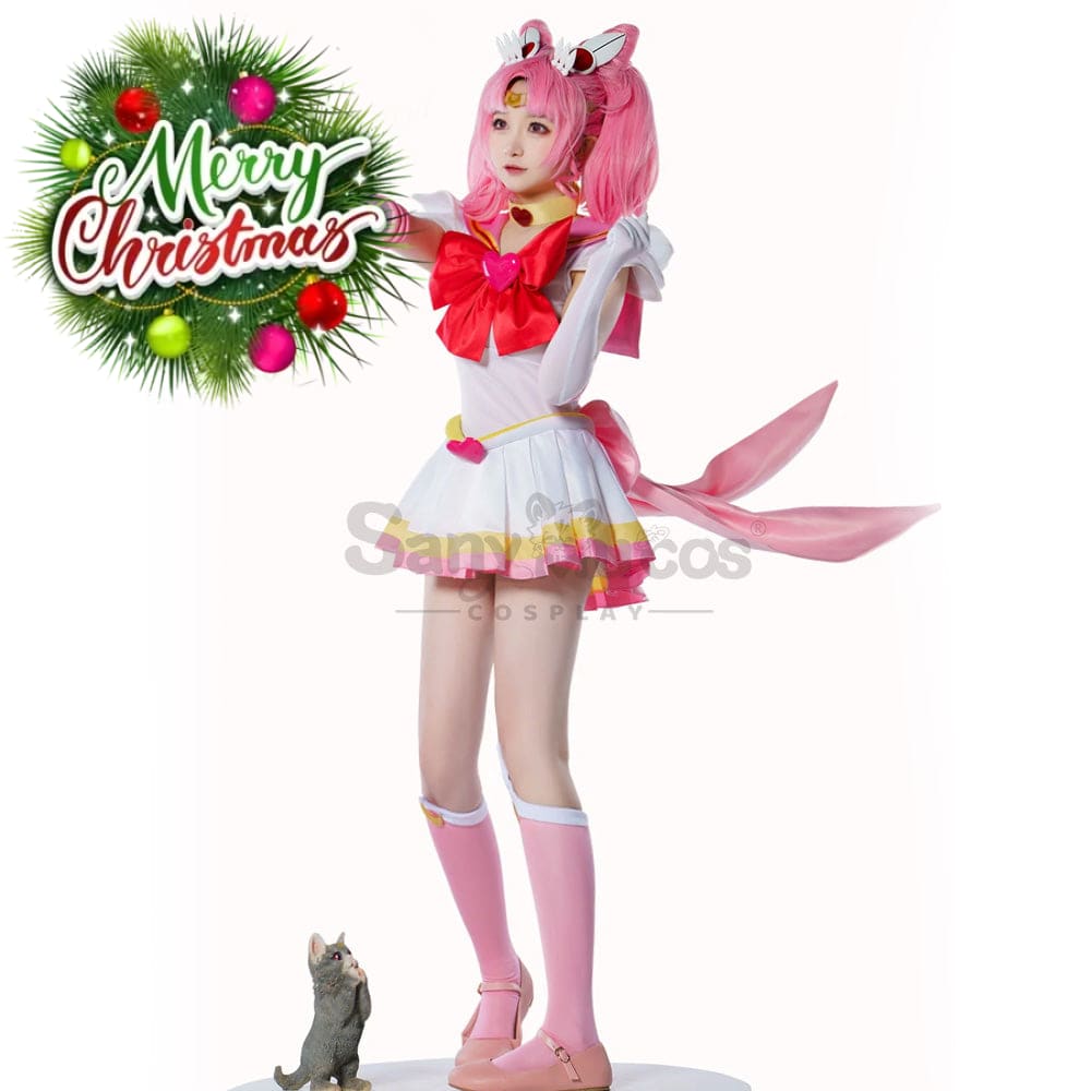 【In Stock】Anime Sailor Moon Supers Cosplay Chibi Chibiusa Tsukino Battle Suit Costume Premium