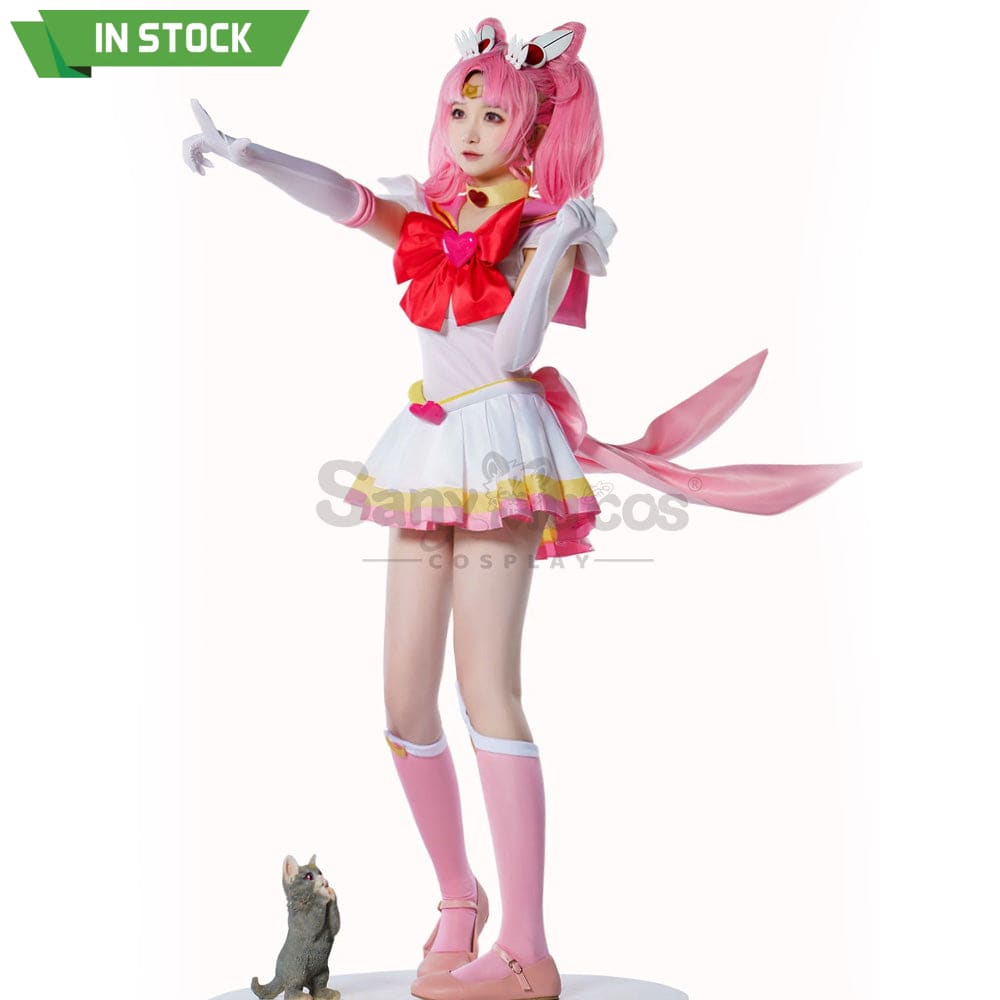 【In Stock】Anime Sailor Moon Supers Cosplay Chibi Chibiusa Tsukino Battle Suit Costume Premium