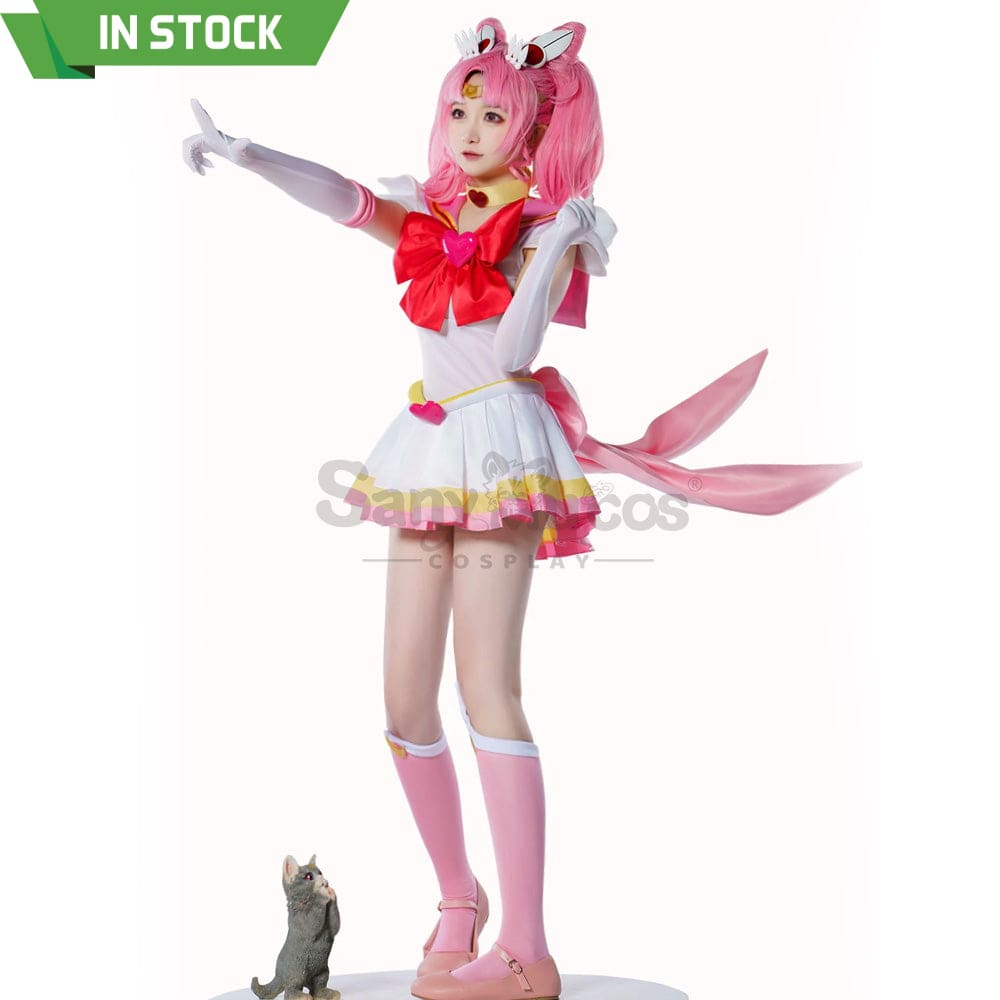 【In Stock】Anime Sailor Moon Supers Cosplay Chibi Chibiusa Tsukino Battle Suit Costume Premium