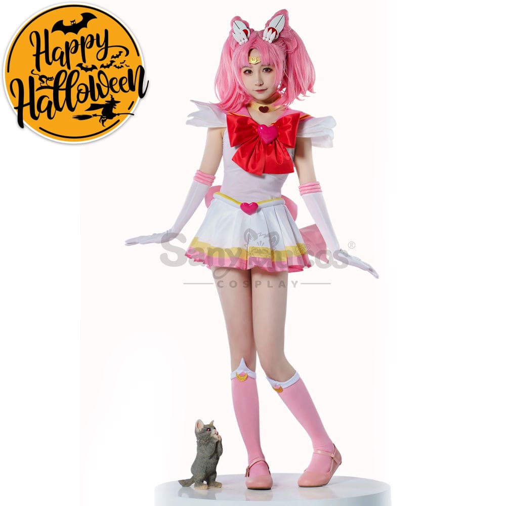 【In Stock】Anime Sailor Moon Supers Cosplay Chibi Chibiusa Tsukino Battle Suit Costume Premium