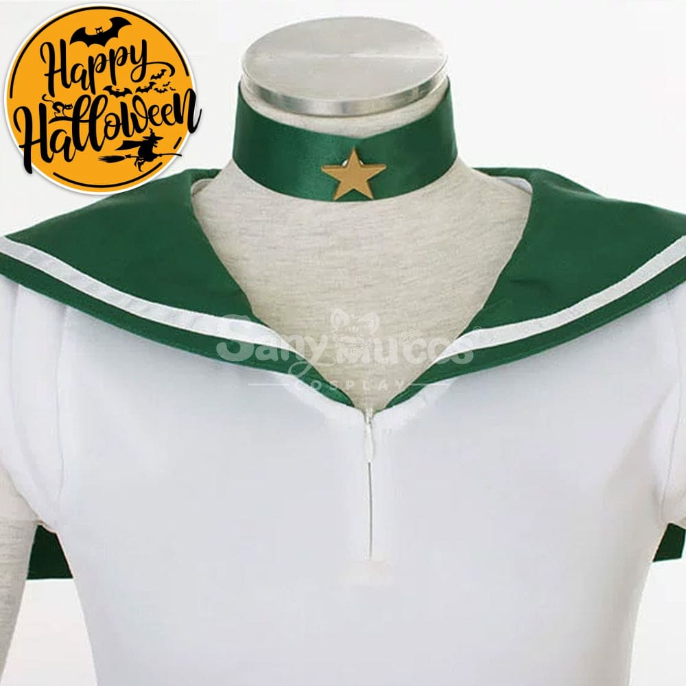 【In Stock】Anime Sailor Moon Supers Cosplay Jupiter Makoto Kino Battle Suit Costume Costumes