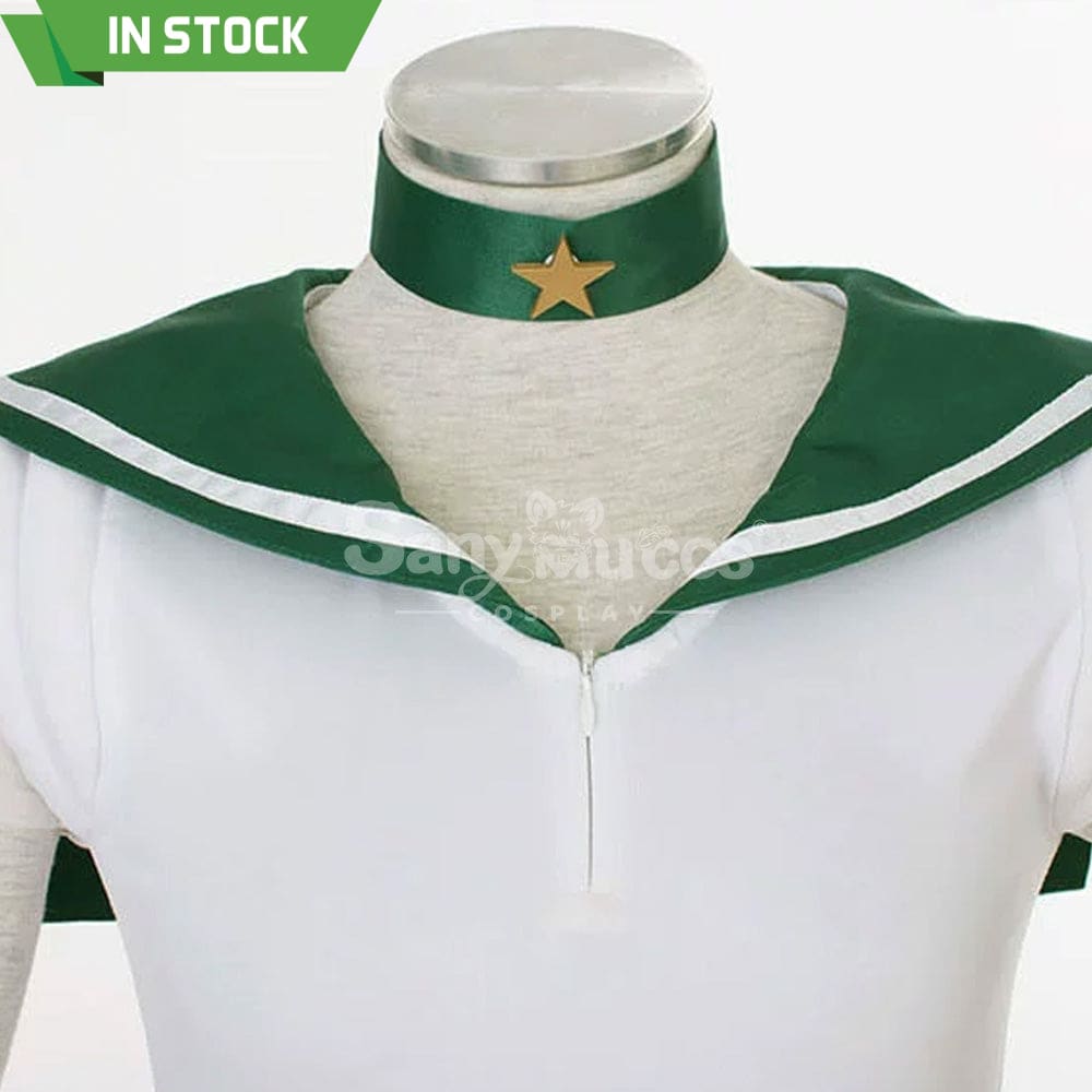 【In Stock】Anime Sailor Moon Supers Cosplay Jupiter Makoto Kino Battle Suit Costume Costumes