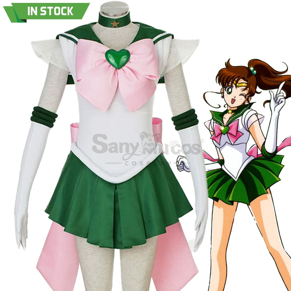 【In Stock】Anime Sailor Moon Supers Cosplay Jupiter Makoto Kino Battle Suit Costume Costumes