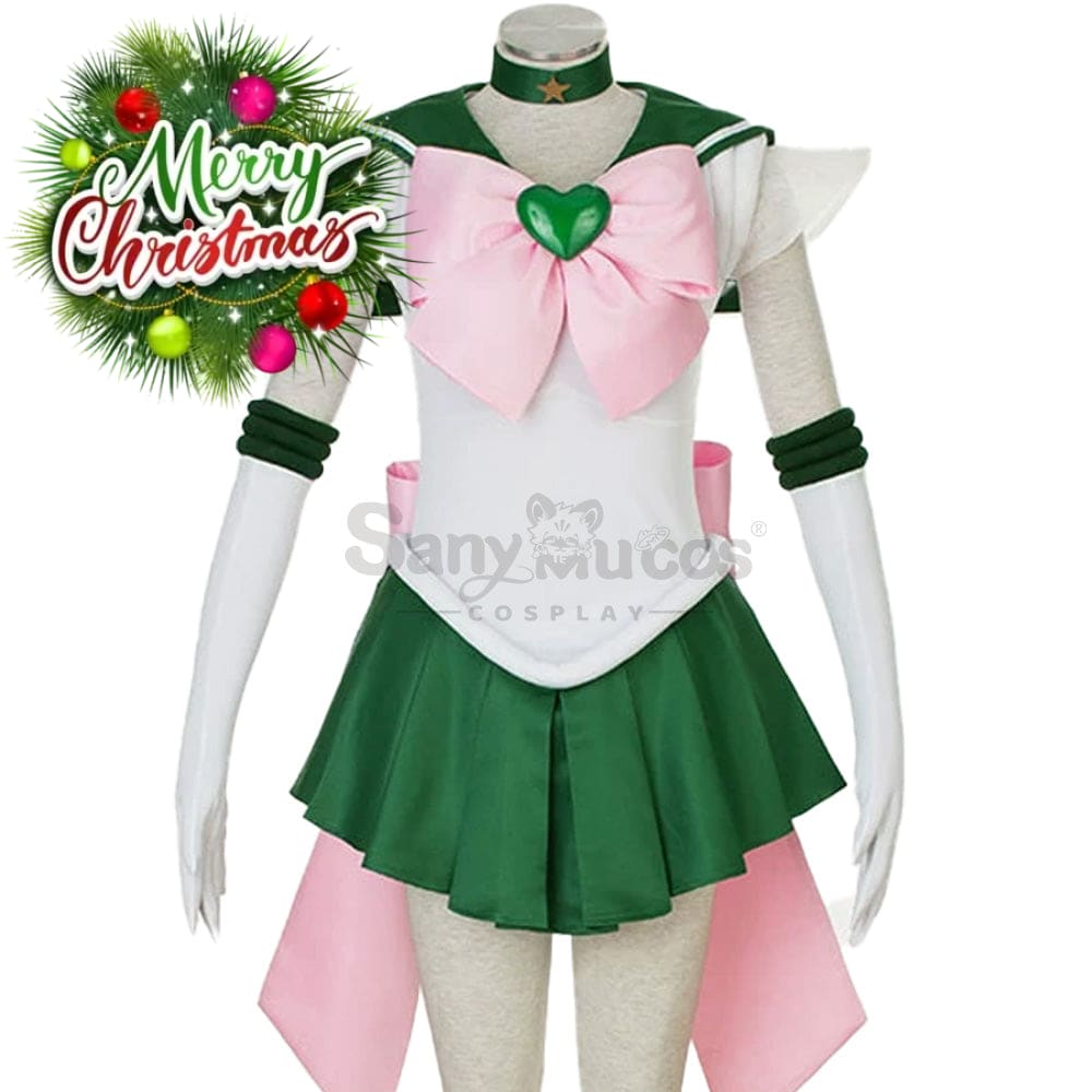 【In Stock】Anime Sailor Moon Supers Cosplay Jupiter Makoto Kino Battle Suit Costume Costumes