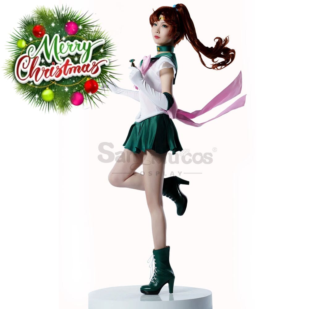 【In Stock】Anime Sailor Moon Supers Cosplay Jupiter Makoto Kino Battle Suit Costume Premium