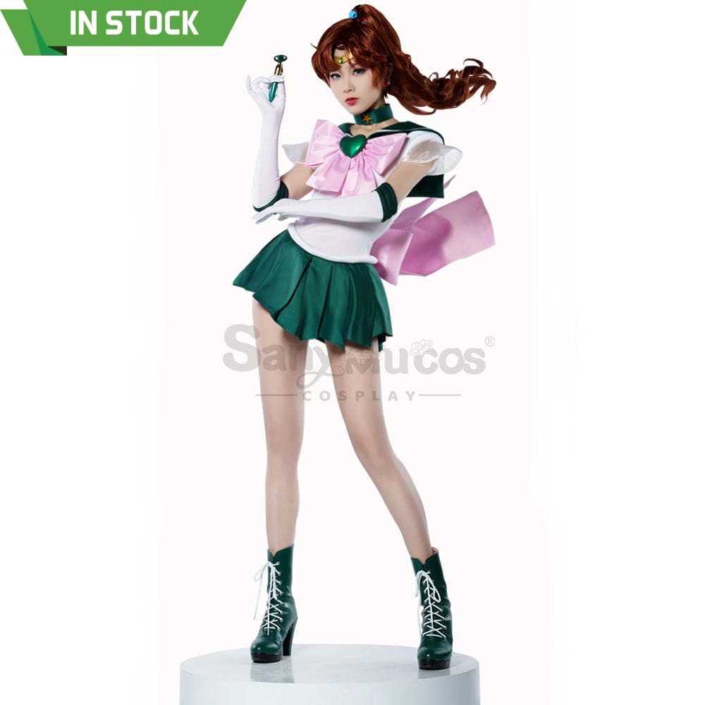 【In Stock】Anime Sailor Moon Supers Cosplay Jupiter Makoto Kino Battle Suit Costume Premium